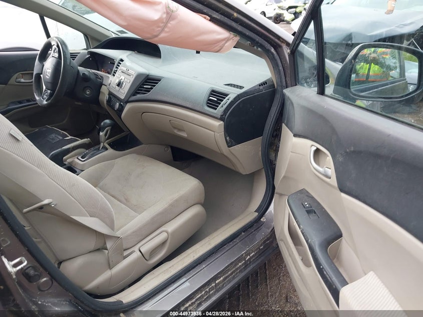 2012 Honda Civic VIN 19XFB2F52CE070243 IAAI salvage auction — FRONT & REAR, Salvage (Pennsylvania), sold $400 on 2026-07-31 (photo 5)
