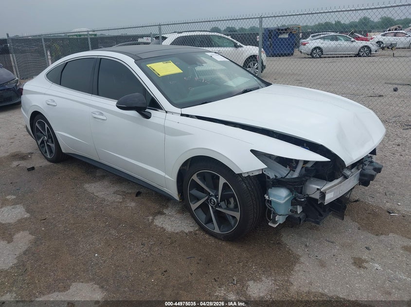 2021 Hyundai Sonata VIN 5NPEJ4J28MH129879 IAAI salvage auction — FRONT END, Salvage Title, sold $6,700 on 2026-07-17 (photo 1)