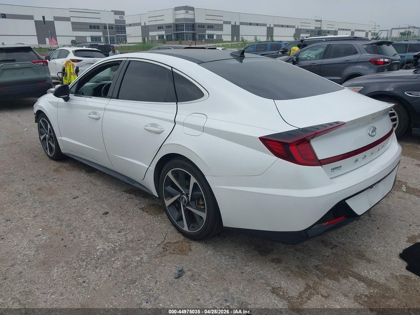 2021 Hyundai Sonata VIN 5NPEJ4J28MH129879 IAAI salvage auction — FRONT END, Salvage Title, sold $6,700 on 2026-07-17 (photo 3)
