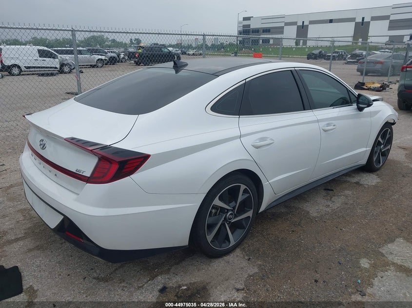 2021 Hyundai Sonata VIN 5NPEJ4J28MH129879 IAAI salvage auction — FRONT END, Salvage Title, sold $6,700 on 2026-07-17 (photo 4)