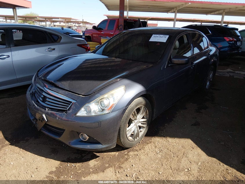 2011 Infiniti G VIN JN1CV6APXBM509783 IAAI salvage auction — FRONT END, Salvage (Arizona), sold $1,300 on 2026-07-14 (photo 2)