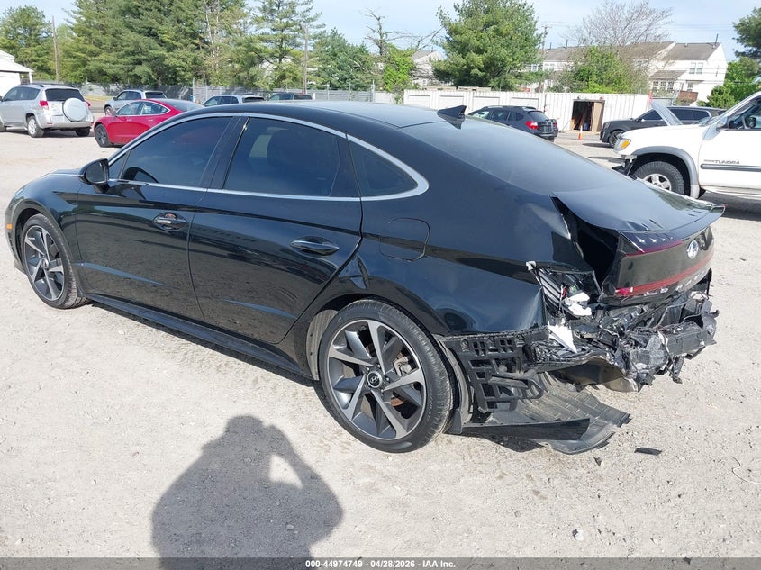 2021 Hyundai Sonata VIN 5NPEJ4J21MH082338 IAAI salvage auction — REAR END, Salvage Title, sold $4,350 on 2026-07-21 (photo 3)