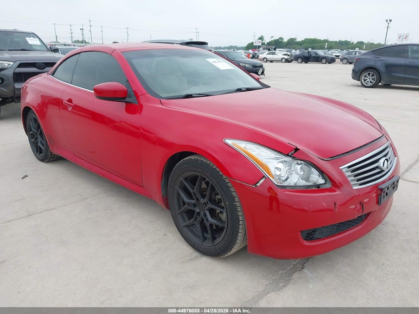 2009 Infiniti G37 VIN JNKCV66E19M723784 IAAI salvage auction — FRONT END, Original (Texas), sold $2,075 on 2026-07-13 (photo 1)