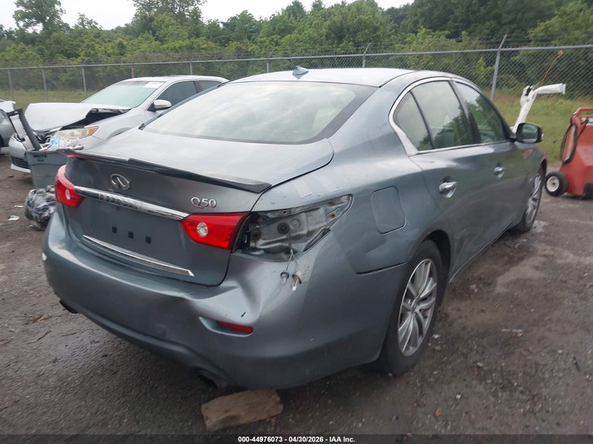 2017 Infiniti Q50 VIN JN1EV7AP5HM743532 IAAI salvage auction — REAR END, Salvage (Louisiana), sold $1,400 on 2026-07-21 (photo 4)