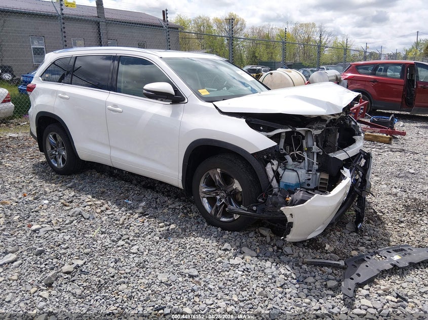 2019 Toyota Highlander VIN 5TDDZRFHXKS708572 IAAI salvage auction — FRONT END, Salvage (West Virginia), sold $10,600 on 2026-07-15 (photo 1)