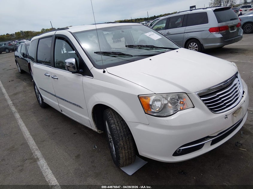 2013 Chrysler Town & country VIN 2C4RC1CG9DR570815 IAAI salvage auction — FRONT & REAR, Salvage Title, sold $1,350 on 2026-07-20 (photo 1)