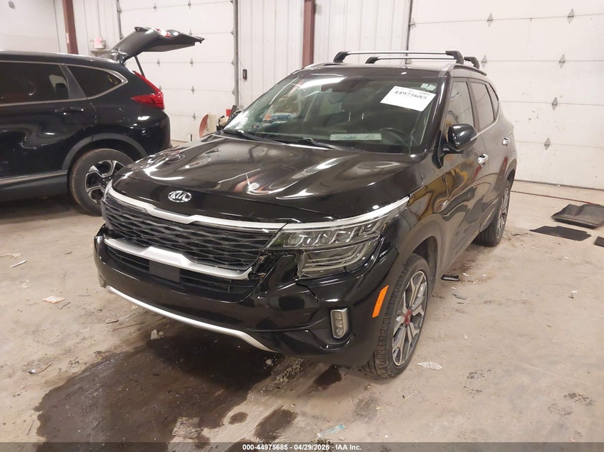 2021 Kia Seltos VIN KNDETCA21M7116397 IAAI salvage auction — FRONT END, Scrap (Michigan), sold $3,000 on 2026-07-14 (photo 6)