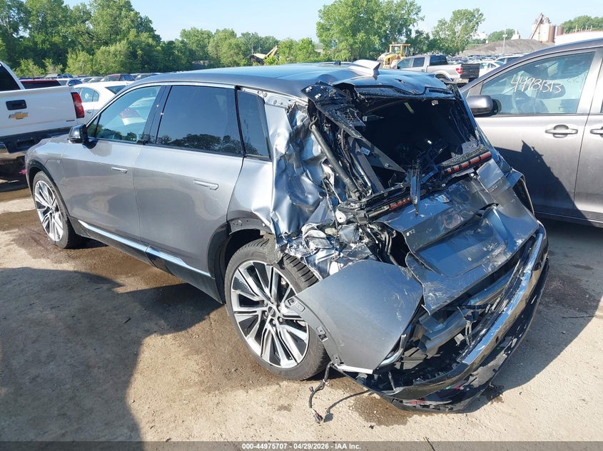 2023 Cadillac Lyriq VIN 1GYKPMRK1PZ001657 IAAI salvage auction — REAR END, Junk (Missouri), sold $9,250 on 2026-08-05 (photo 3)