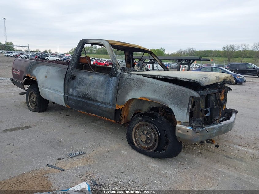 1997 Chevrolet S-10 pickup VIN 1GCEK14R9VZ147239 IAAI salvage auction — TOTAL BURN, Parts Only Bos (Minnesota), sold $150 on 2026-07-07 (photo 1)