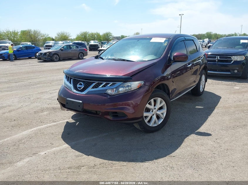 2014 Nissan Murano VIN JN8AZ1MW9EW513321 IAAI salvage auction — FRONT & REAR, Salvage (Iowa), sold $25 on 2026-07-29 (photo 2)