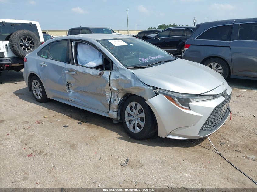 2021 Toyota Corolla VIN JTDEPMAE7MJ161349 IAAI salvage auction — RIGHT SIDE, Original (Texas), sold $3,500 on 2026-07-29 (photo 1)