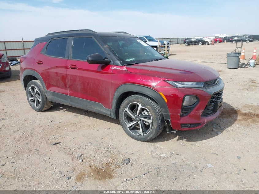 2022 Chevrolet Trailblazer VIN KL79MTSL3NB105578 IAAI salvage auction — LEFT & RIGHT, Original (Texas), sold $8,075 on 2026-07-27 (photo 1)