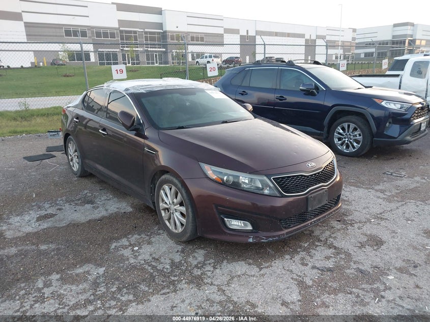 2014 Kia Optima VIN 5XXGN4A73EG277721 IAAI salvage auction — HAIL, Original (Texas), sold $800 on 2026-07-14 (photo 1)