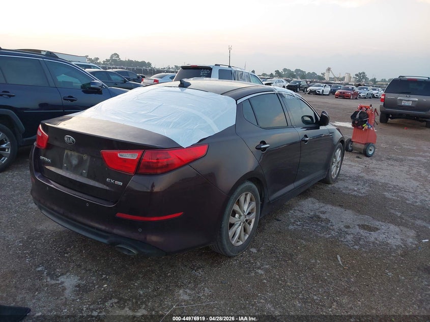 2014 Kia Optima VIN 5XXGN4A73EG277721 IAAI salvage auction — HAIL, Original (Texas), sold $800 on 2026-07-14 (photo 4)