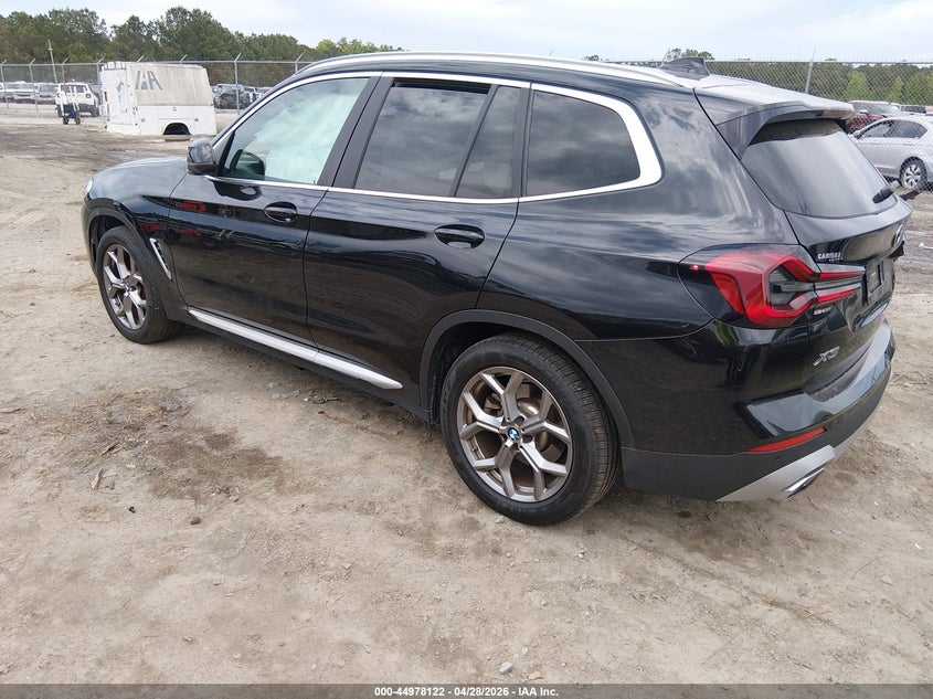 2022 BMW X3 VIN 5UX53DP00N9K62628 IAAI salvage auction — RIGHT SIDE, Salvage Title, sold $10,300 on 2026-08-02 (photo 3)