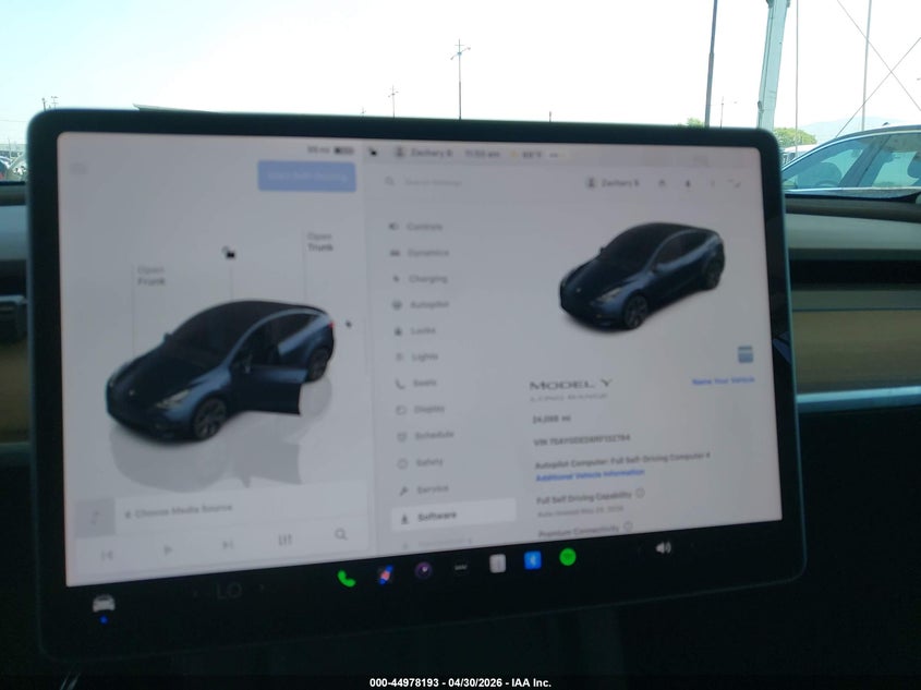 2024 Tesla Model y VIN 7SAYGDED6RF132764 IAAI salvage auction — SIDE, Salvage (California), sold $12,350 on 2026-07-16 (photo 7)