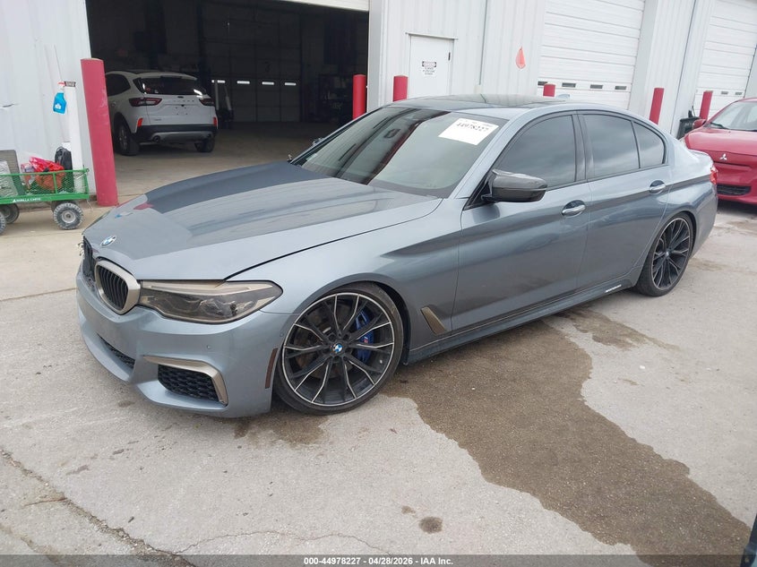 2018 BMW 5er VIN WBAJB9C50JB287272 IAAI salvage auction — FRONT & REAR, Salvage (Illinois), sold $8,400 on 2026-07-14 (photo 2)