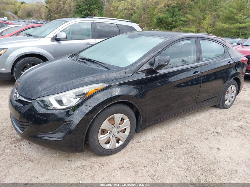 2016 Hyundai Elantra VIN KMHDH4AE7GU647070 IAAI salvage auction — WATER/FLOOD, Salvage Title, sold $525 on 2026-07-08 (photo 2)