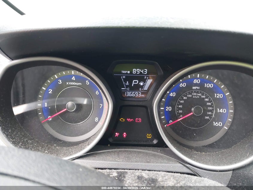 2016 Hyundai Elantra VIN KMHDH4AE7GU647070 IAAI salvage auction — WATER/FLOOD, Salvage Title, sold $525 on 2026-07-08 (photo 7)