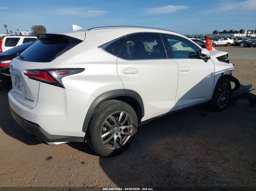 2016 Lexus Nx VIN JTJYARBZ1G2044598 IAAI salvage auction — RIGHT FRONT, Salvage (California), sold $5,450 on 2026-07-06 (photo 4)