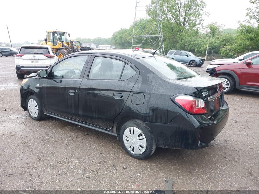 2023 Mitsubishi Mirage VIN ML32FUFJ5PHF01224 IAAI salvage auction — FRONT END, Salvage (Indiana), sold $2,150 on 2026-07-29 (photo 3)