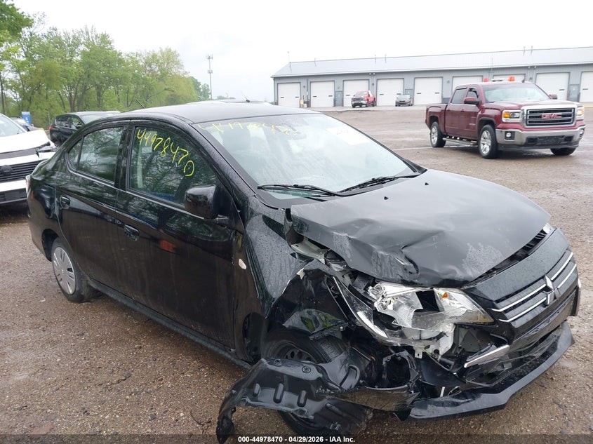 2023 Mitsubishi Mirage VIN ML32FUFJ5PHF01224 IAAI salvage auction — FRONT END, Salvage (Indiana), sold $2,150 on 2026-07-29 (photo 6)