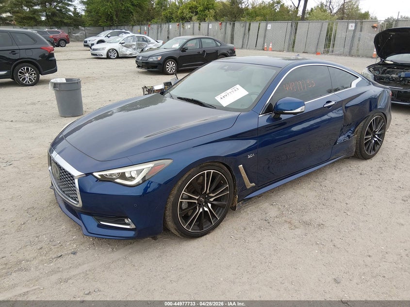 2018 Infiniti Q60 VIN JN1EV7EKXJM342871 IAAI salvage auction — LEFT SIDE, Salvage Title, sold $6,500 on 2026-07-28 (photo 2)