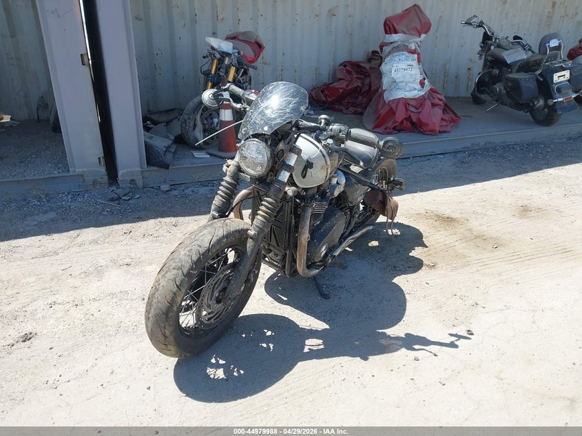 2024 Triumph motorcycle Bonneville VIN SMTD53HL9RTBP6838 IAAI salvage auction — SIDE, Salvage (California), sold $3,850 on 2026-07-29 (photo 1)
