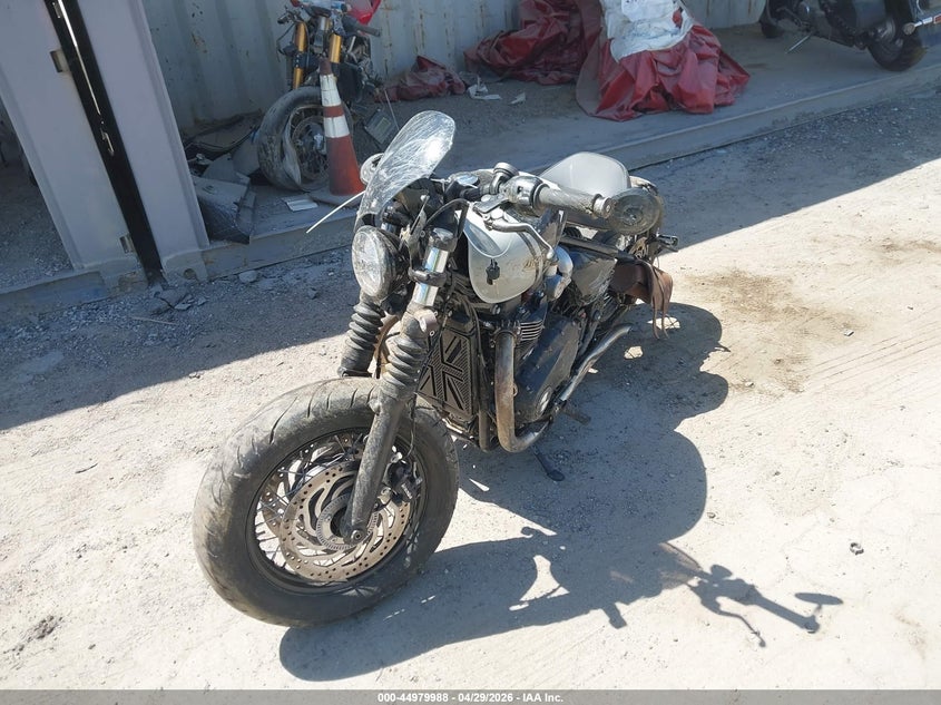 2024 Triumph motorcycle Bonneville VIN SMTD53HL9RTBP6838 IAAI salvage auction — SIDE, Salvage (California), sold $3,850 on 2026-07-29 (photo 2)