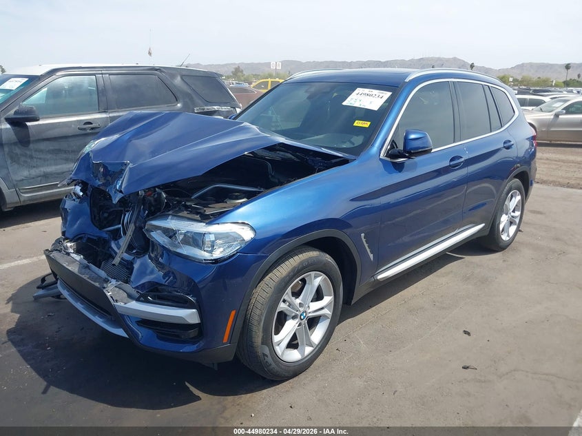 2020 BMW X3 VIN 5UXTY3C02L9C63305 IAAI salvage auction — FRONT END, Salvage (Arizona), sold $5,725 on 2026-07-07 (photo 2)