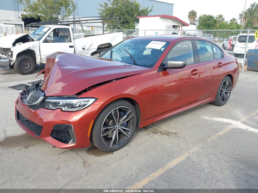 2021 BMW 3er VIN WBA5U7C07MFK06978 IAAI salvage auction — FRONT & REAR, Salvage (California), sold $12,150 on 2026-07-13 (photo 2)