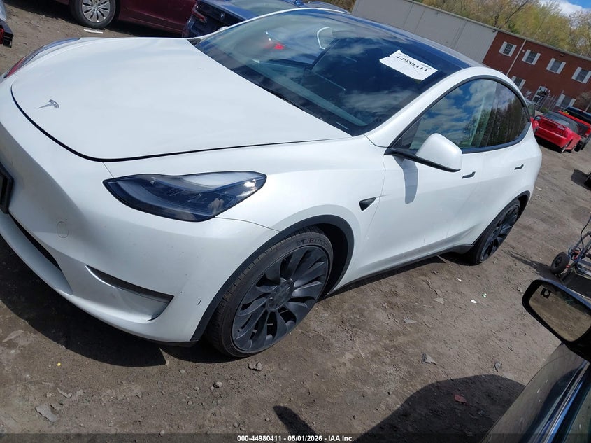 2023 Tesla Model y VIN 7SAYGDEF1PF797800 IAAI salvage auction — RIGHT SIDE, Salvage (Massachusetts), sold $12,100 on 2026-07-09 (photo 2)