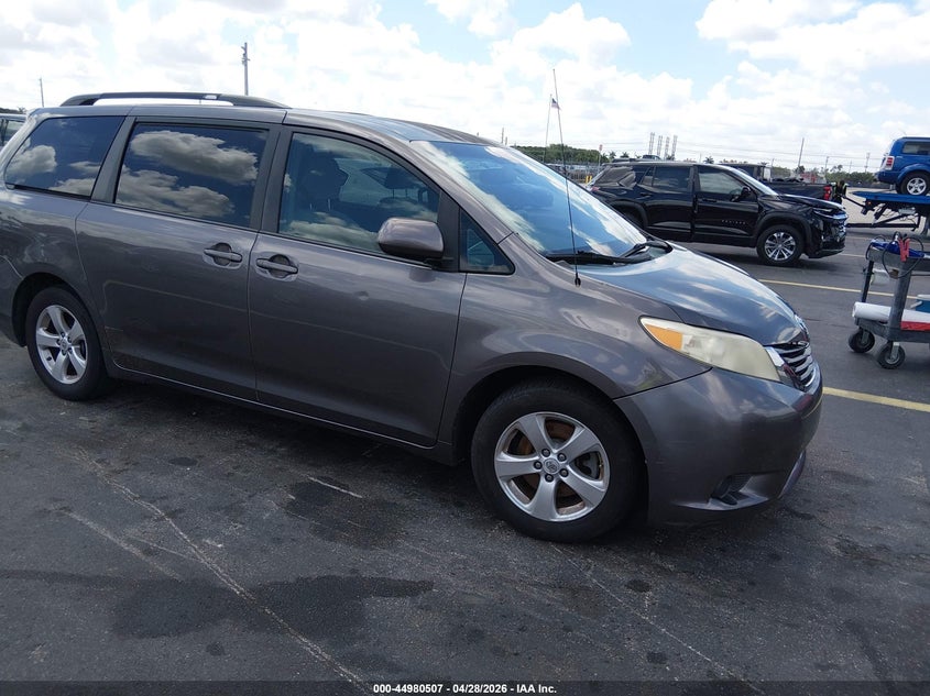 2013 Toyota Sienna VIN 5TDKK3DC3DS353246 IAAI salvage auction — WATER/FLOOD, Rebuildable (Florida), sold $1,400 on 2026-07-16 (photo 1)