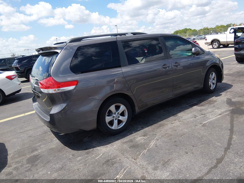 2013 Toyota Sienna VIN 5TDKK3DC3DS353246 IAAI salvage auction — WATER/FLOOD, Rebuildable (Florida), sold $1,400 on 2026-07-16 (photo 4)
