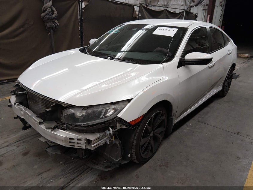 2019 Honda Civic VIN 2HGFC2F85KH603018 IAAI salvage auction — FRONT & REAR, Salvage Title, sold $4,100 on 2026-08-21 (photo 2)