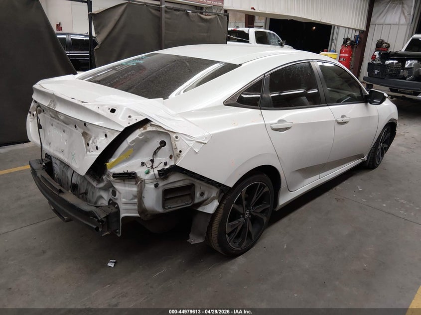 2019 Honda Civic VIN 2HGFC2F85KH603018 IAAI salvage auction — FRONT & REAR, Salvage Title, sold $4,100 on 2026-08-21 (photo 4)