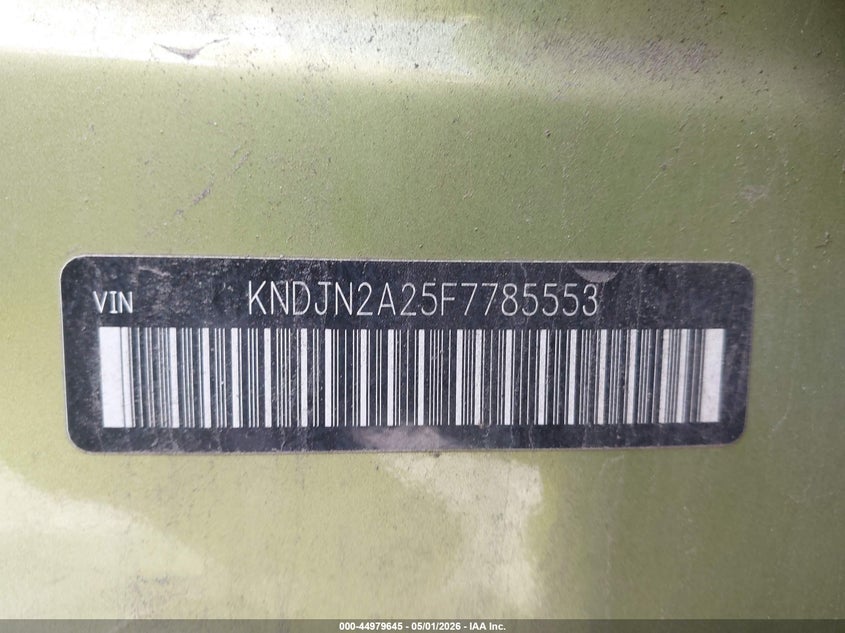 2015 Kia Soul VIN KNDJN2A25F7785553 IAAI salvage auction — NORMAL WEAR, Clear-Dealer Only (Montana), sold $600 on 2026-07-15 (photo 9)