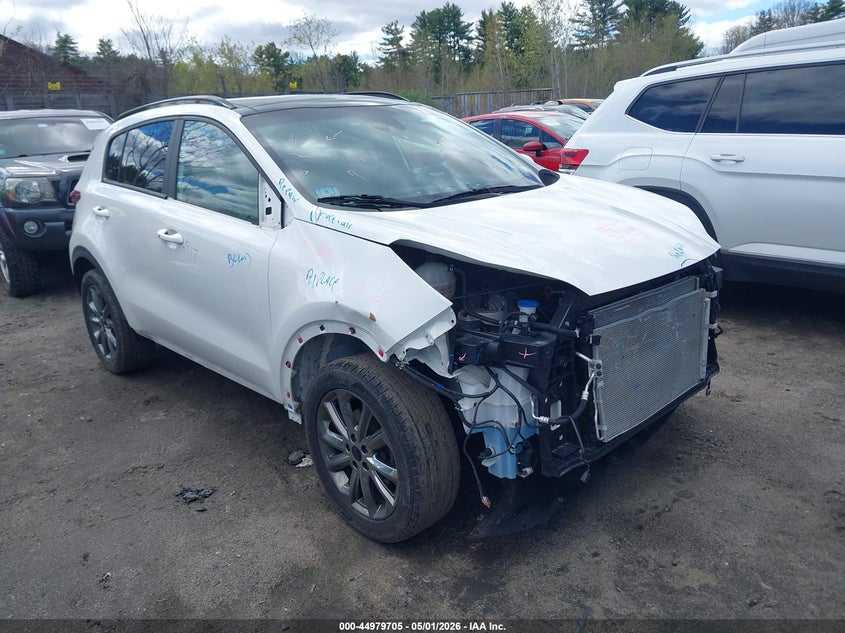 2022 Kia Sportage VIN KNDP6CAC6N7016628 IAAI salvage auction — FRONT END, Salvage (Massachusetts), sold $4,450 on 2026-07-31 (photo 1)