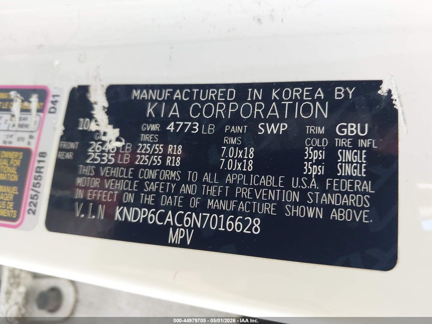 2022 Kia Sportage VIN KNDP6CAC6N7016628 IAAI salvage auction — FRONT END, Salvage (Massachusetts), sold $4,450 on 2026-07-31 (photo 9)