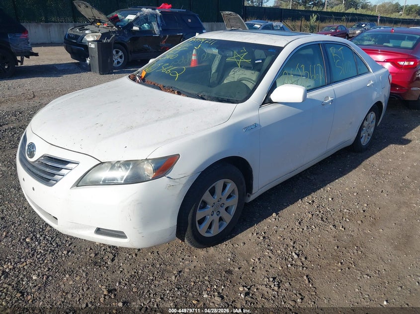 2007 Toyota Camry hybrid VIN JTNBB46K673003489 IAAI salvage auction — FRONT & REAR, Bill Of Sale (New York), sold $425 on 2026-07-14 (photo 2)