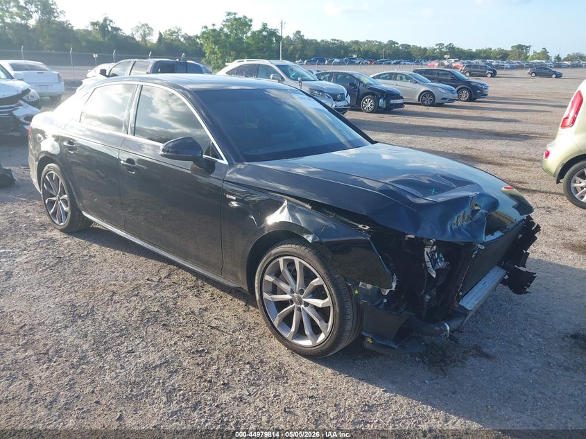2019 Audi A4 VIN WAUENAF46KA074315 IAAI salvage auction — FRONT END, Mv-907A (New York), sold $6,200 on 2026-07-09 (photo 1)
