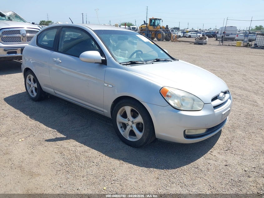 2007 Hyundai Accent VIN KMHCN36C17U044024 IAAI salvage auction — LEFT SIDE, Salvage (Texas), sold $200 on 2026-07-07 (photo 1)