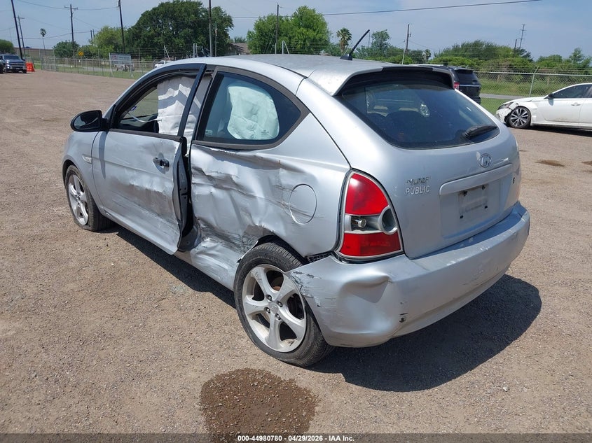 2007 Hyundai Accent VIN KMHCN36C17U044024 IAAI salvage auction — LEFT SIDE, Salvage (Texas), sold $200 on 2026-07-07 (photo 3)
