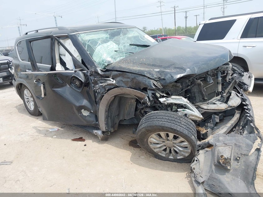 2018 Nissan Armada VIN JN8AY2ND6J9053548 IAAI salvage auction — FRONT & REAR, Salvage Title, sold $1,800 on 2026-07-06 (photo 1)