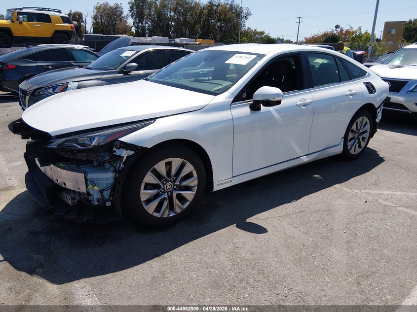 2023 Toyota Mirai VIN JTDAAAAAXPA010599 IAAI salvage auction — FRONT & REAR, Salvage Title, sold $1,700 on 2026-07-30 (photo 2)