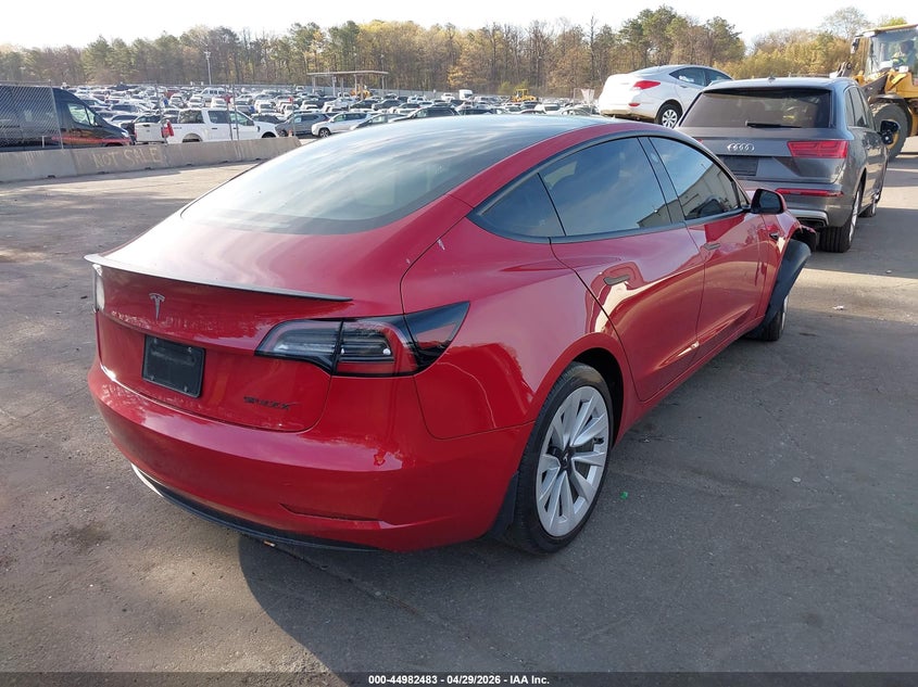 2023 Tesla Model 3 VIN 5YJ3E1EA2PF436978 IAAI salvage auction — SIDE, Mv-907A (New York), sold $5,050 on 2026-07-28 (photo 4)