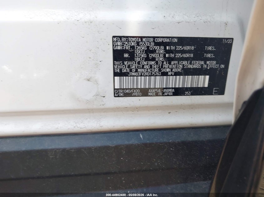 2024 Toyota Rav 4 VIN JTMAB3FV2RD175763 IAAI salvage auction — FRONT END, Salvage (Massachusetts), sold $13,800 on 2026-07-24 (photo 9)