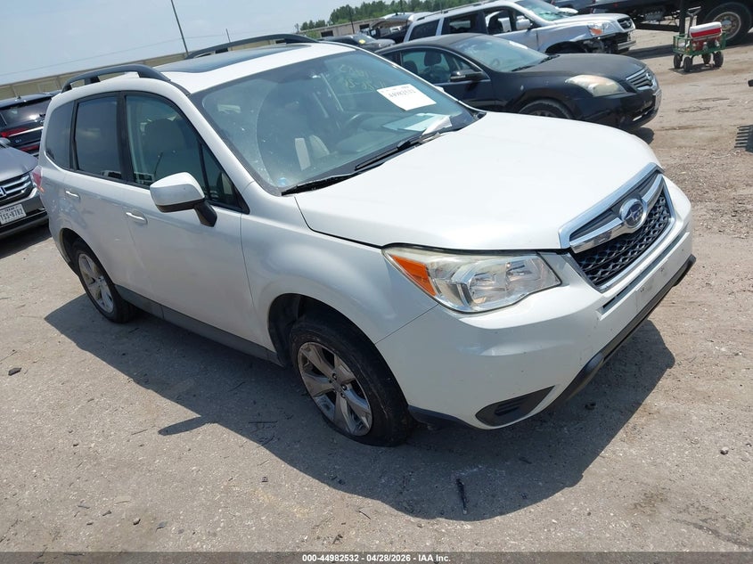 2016 Subaru Forester VIN JF2SJADC0GH562915 IAAI salvage auction — LEFT FRONT, Salvage (Texas), sold $1,375 on 2026-07-15 (photo 1)