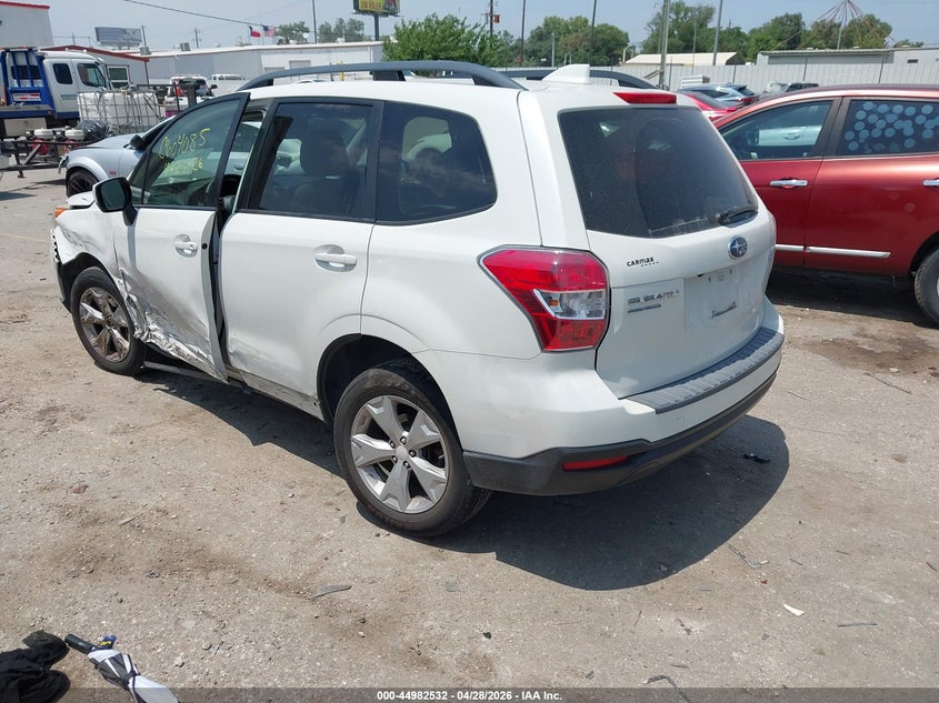 2016 Subaru Forester VIN JF2SJADC0GH562915 IAAI salvage auction — LEFT FRONT, Salvage (Texas), sold $1,375 on 2026-07-15 (photo 3)