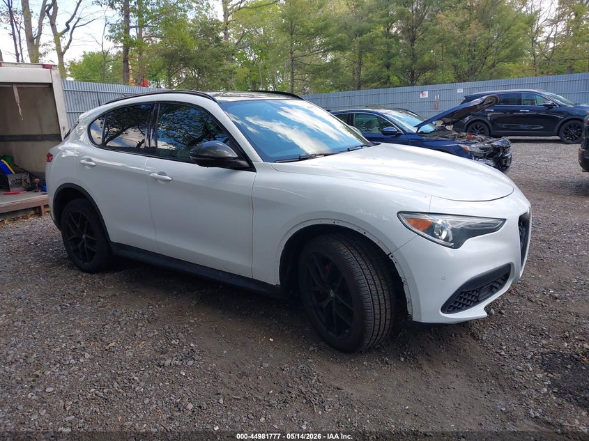2019 Alfa romeo Stelvio VIN ZASPAKBN3K7C65738 IAAI salvage auction — LEFT SIDE, Salvage (New Jersey), sold $8,075 on 2026-07-15 (photo 1)